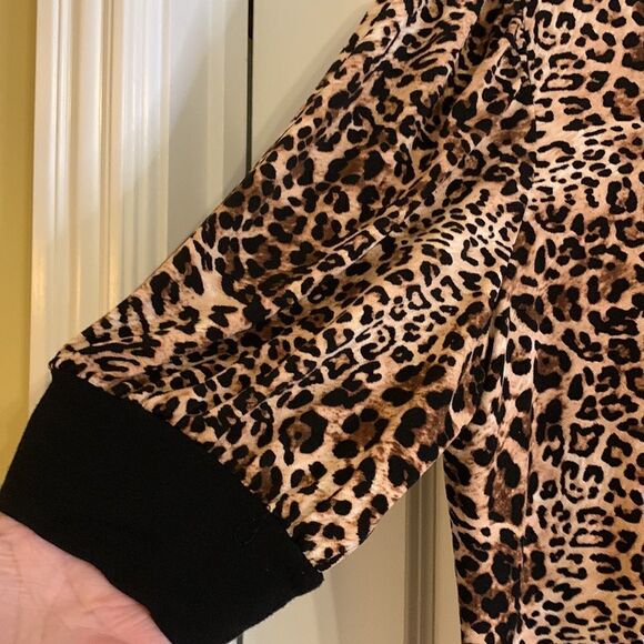 NY Collection Extra Large NWT stretchy animal print with black - Picture 3 of 8